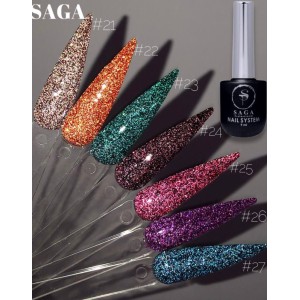 Светоотражающий гель-лак SAGA Fiery Gel №21, 9 мл. Photo 2